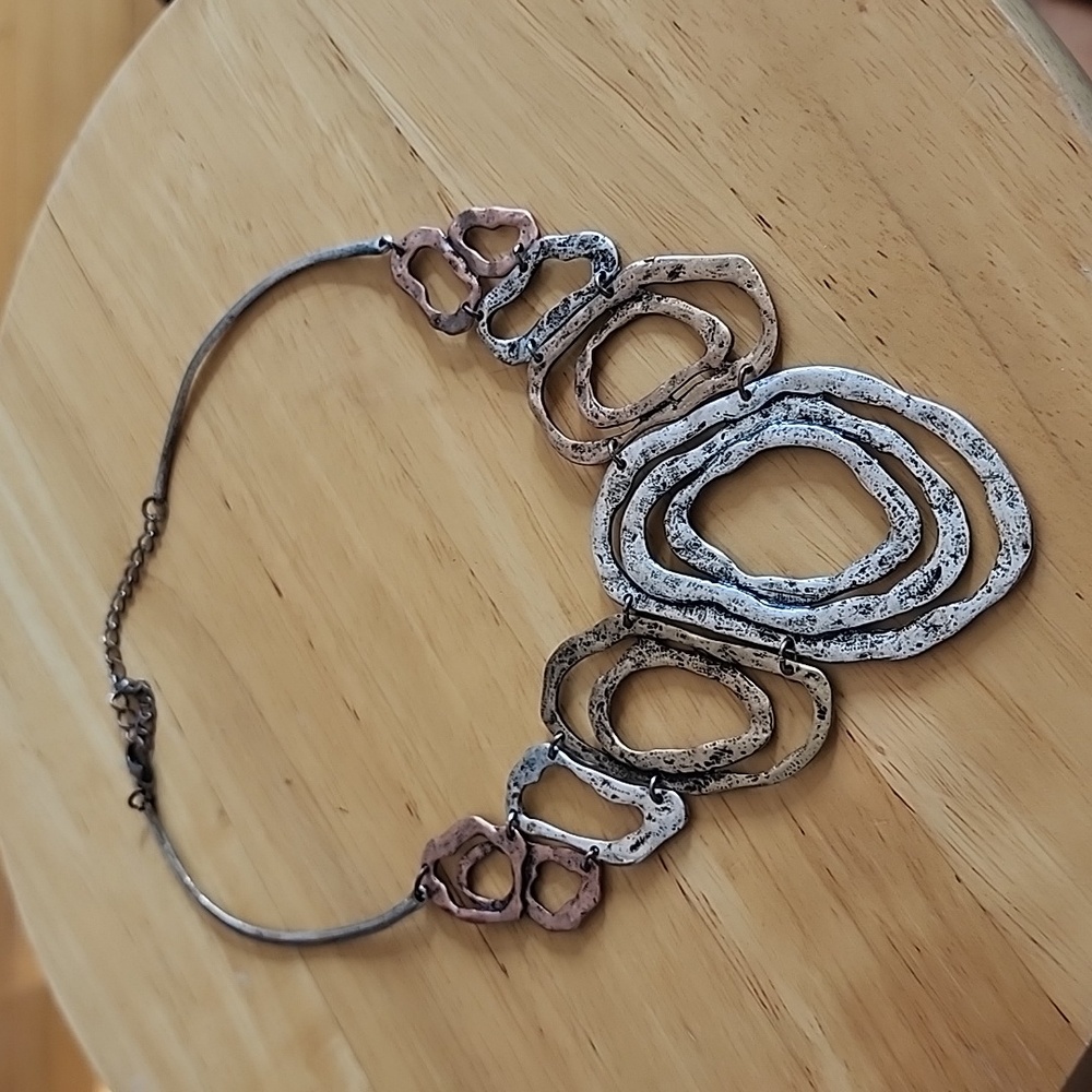 Freeform Cut-Out Statement Necklace